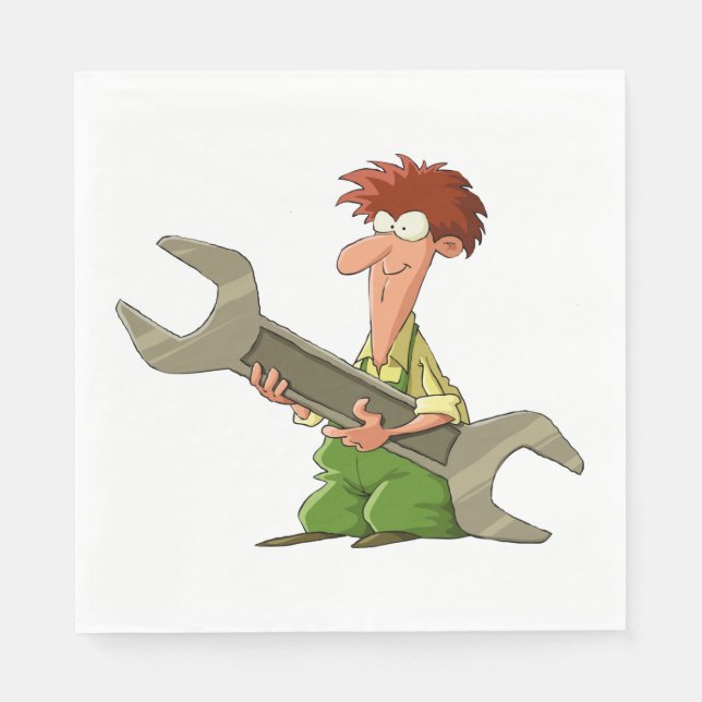 Guardanapo De Papel Mechanic Giant Spanner (Frente)