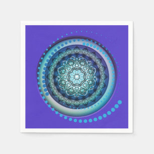 Guardanapo De Papel Medalhão Azul Roxo Verde Espiral Napkins