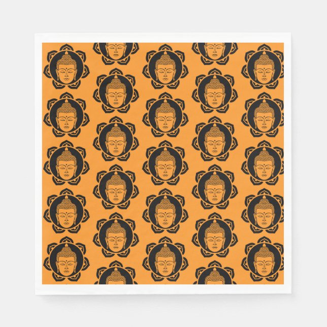 Guardanapo De Papel Meditação Budista - Decoração de Arte (Frente)