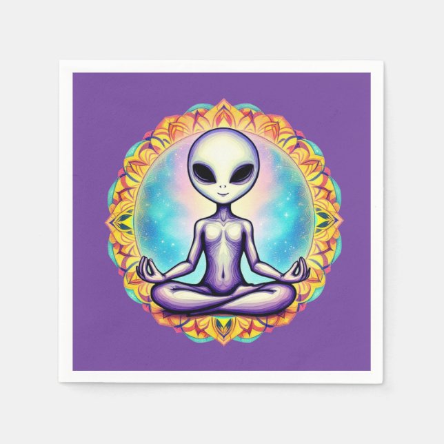 Guardanapo De Papel Meditação Galáctica (Frente)