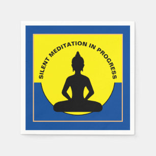 Guardanapo De Papel Meditação SILENCIOSA em Curso e Mindulgência Bu