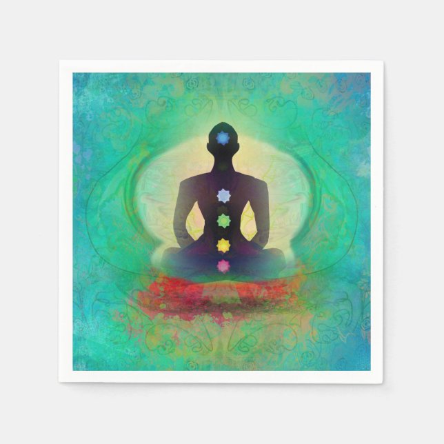 Guardanapo De Papel Meditação Yoga Napkin (Frente)