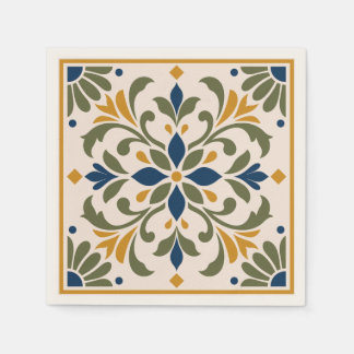 Guardanapo De Papel Mediterranean Botanical Tile
