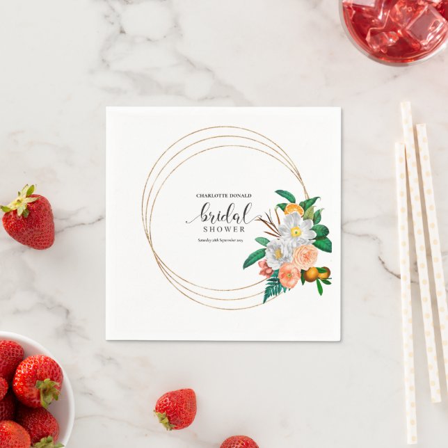 Guardanapo De Papel Mediterranean Italy Blue Tiles Bridal Shower  (Insitu)