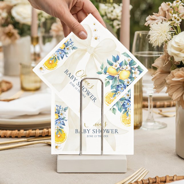 Guardanapo De Papel Mediterranean Lemon Amalfi Citrus Baby Shower  (Criador carregado)