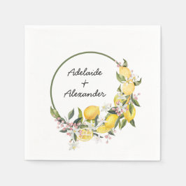 Guardanapo De Papel Mediterranean Lemon Citrus Wedding Collection