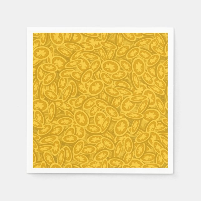 Guardanapo De Papel Medley de Moedas Sortudas (Frente)