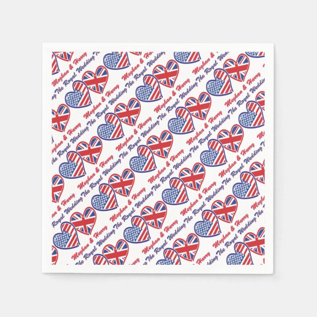 Guardanapo De Papel Meghan e Harry The Royal Wedding (Frente)