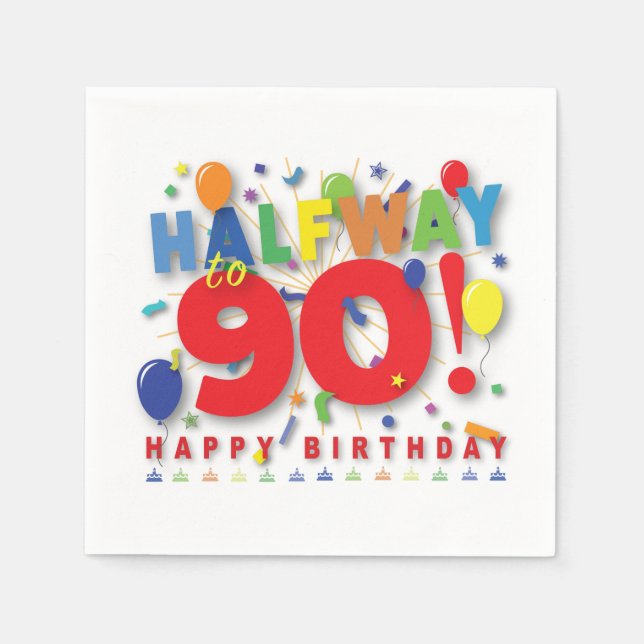 Guardanapo De Papel Meio Caminho Para 90! (Frente)