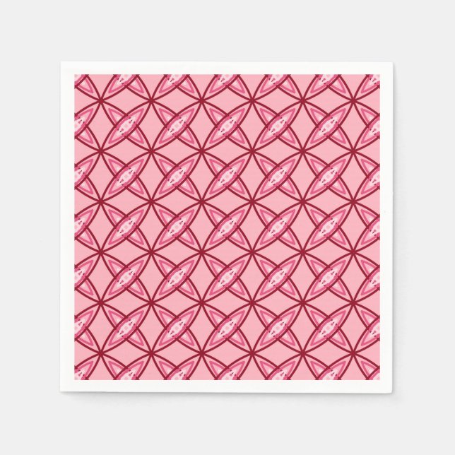 Guardanapo De Papel Meio século atômico moderno - Rosa Balé (Frente)