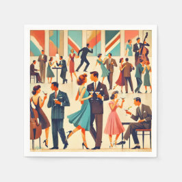 Guardanapo De Papel Meio século Modern Martinis No Clube