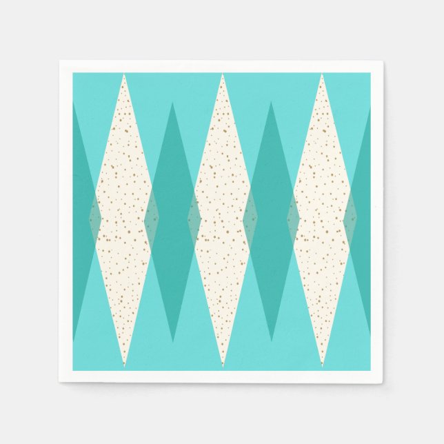Guardanapo De Papel Meio século Moderno Argyle Cocktail Napkins (Frente)