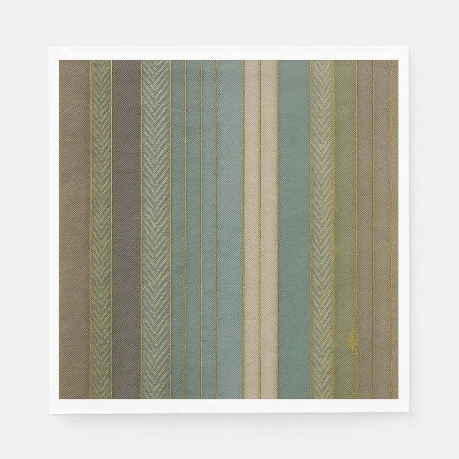 Guardanapo De Papel Meio século Moderno de Stripes Mudadas Impressão (Frente)
