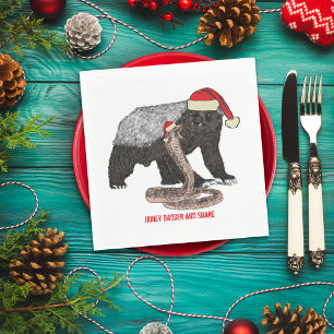 Guardanapo De Papel Mel Badger & Cobra Funny Badass Slogan Festivo
