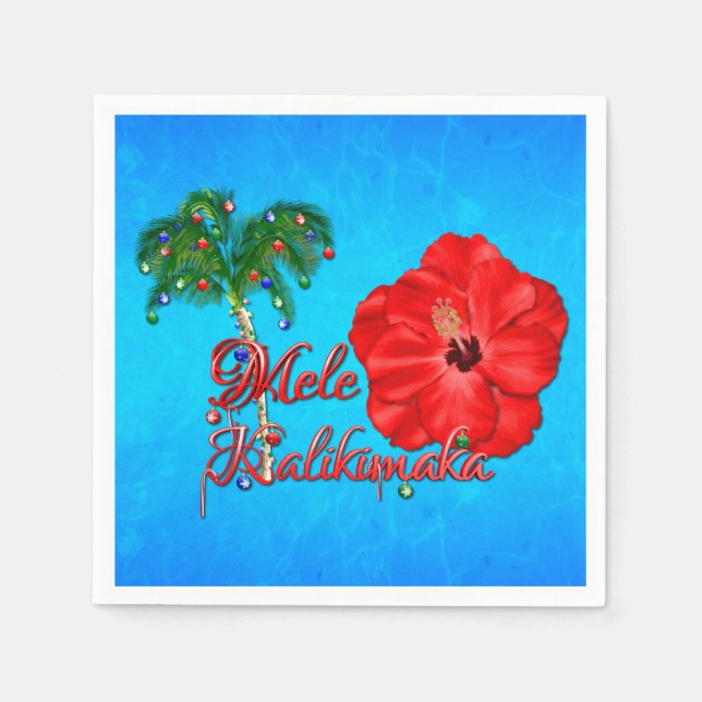 Guardanapo De Papel Mele Kalikimaka (Frente)