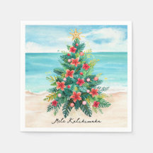 Mele Kalikimaka Árvore de Natal Tropical Palmeira