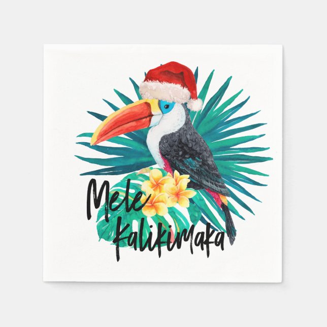Guardanapo De Papel Mele Kalikimaka - Aves da Selva Tropical (Frente)