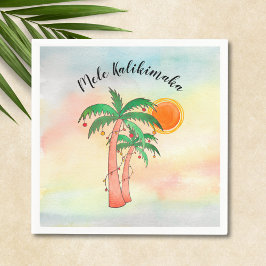 Guardanapo De Papel Mele Kalikimaka Palm Trees