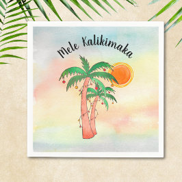 Guardanapo De Papel Mele Kalikimaka Palm Trees Napkins