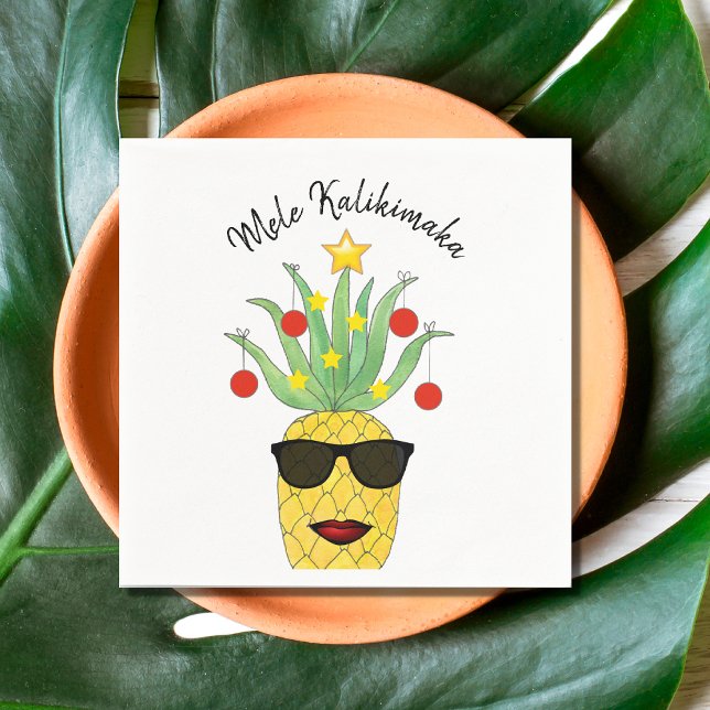 Guardanapo De Papel Mele Kalikimaka Pineapple (Criador carregado)