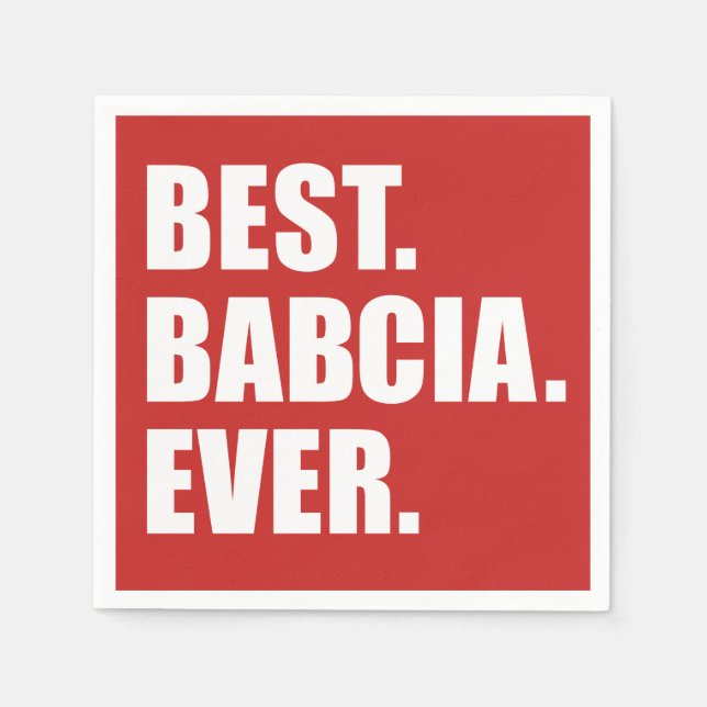 Guardanapo De Papel Melhor Avó Babcia Nunca Polonesa (Frente)