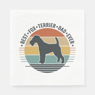 Guardanapo De Papel Melhor Camisa de Cachorro Vintage Pai Fox Terrier