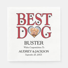Guardanapo De Papel Melhor Casamento De Cachorro Napkins Com Foto De A