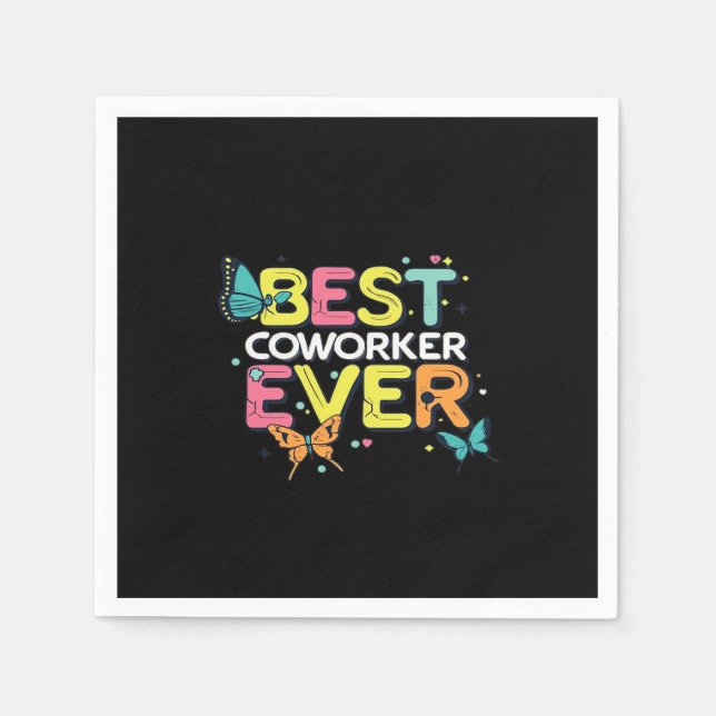 Guardanapo De Papel Melhor Colaborador Dinâmico do Local de Trabalho (Frente)