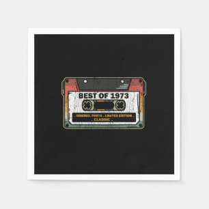 Guardanapo De Papel Melhor De 1973 Vintage Cassette Funny Birthday Gif