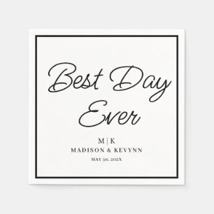 Guardanapo De Papel Melhor Dia do Mínimo e Chic Wedding Napkins