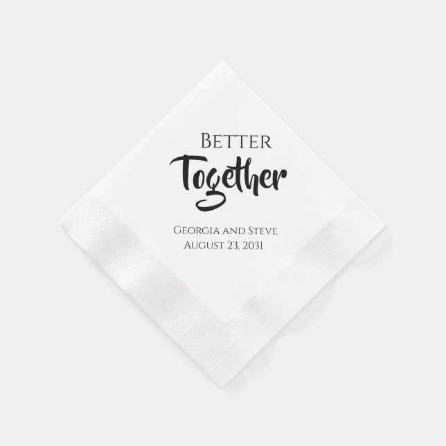 Guardanapo De Papel Melhor Juntos Casamentos Personalizados Napkins (Canto)