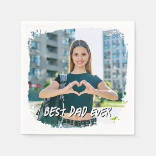 Guardanapo De Papel Melhor Pai de Todos os Tempos Foto com Borda Grung