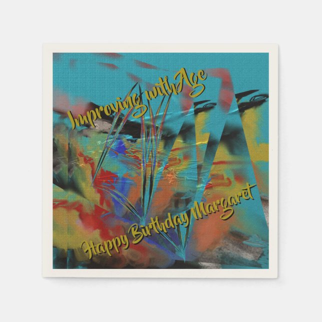 Guardanapo De Papel Melhorando com a Idade - Mar Bruto (Frente)