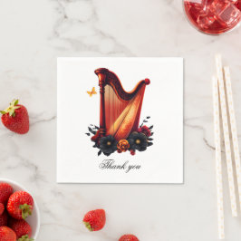 Guardanapo De Papel Melodia cósmica, a magia da harpa