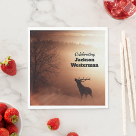 Guardanapo De Papel Memorial Bull Elk Silhouette