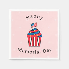 Guardanapo De Papel Memorial Day Cute American Cupcake Paper