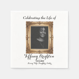 Guardanapo De Papel Memorial Frame Dourado Napkins