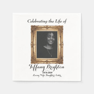 Guardanapo De Papel Memorial Frame Dourado Napkins