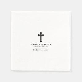 Guardanapo De Papel Memorial Funeral Grego Orthodox μl ό σ υ Tamanho