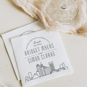 Guardanapo De Papel Memphis Deco Skyline   Casamento Nápoles
