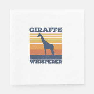 Guardanapo De Papel Men Giraffe Whisperer Retro African Animal Vintage
