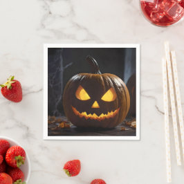 Guardanapo De Papel Menacing Halloween Pumpkin,