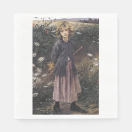 Guardanapo De Papel Menina Andando Entre Flores (Bastien-Lepage)