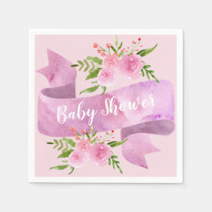 Guardanapo De Papel Menina, Bonito, Chic, Chá de fraldas Rosa Blush F