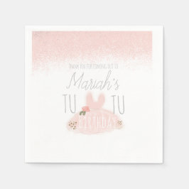 Guardanapo De Papel Menina de Tutu Mínimo Aniversário de Dois Anos Bri