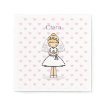 Menina Personalizada do Primeiro Dia da Comunhão