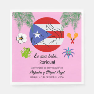 Guardanapo De Papel Menina Porto-Riquenha Espanhola Boricua Festa de B