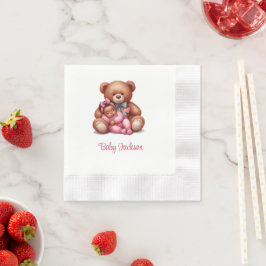 Guardanapo De Papel Menina Urso Bebê dos Sonhos
