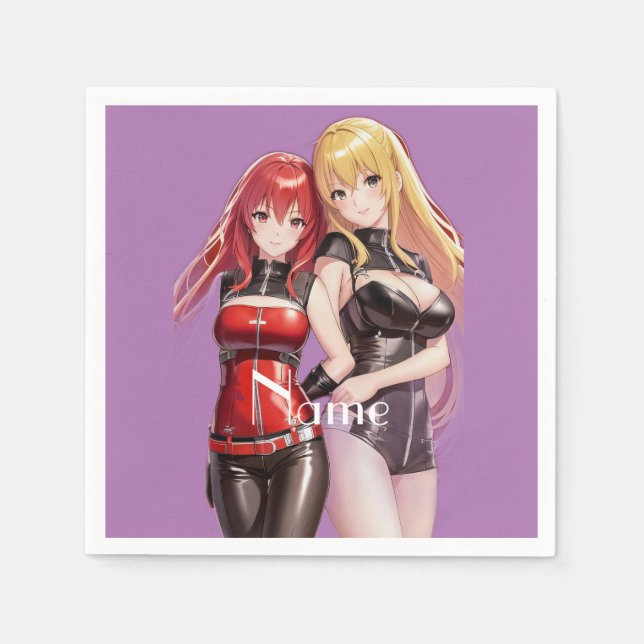 Guardanapo De Papel Meninas bonitas Animam Thunder_Cove (Frente)