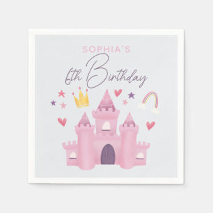 Guardanapo De Papel Meninas Bonitas Pinças Princesas Palácio 6 Anivers